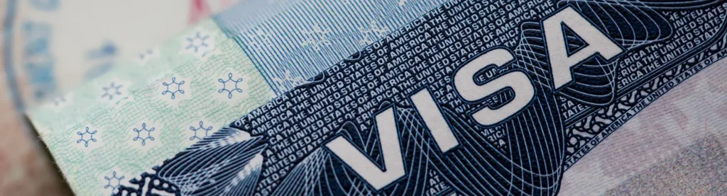 American Family Visa printed on a Latino immigrant's passport