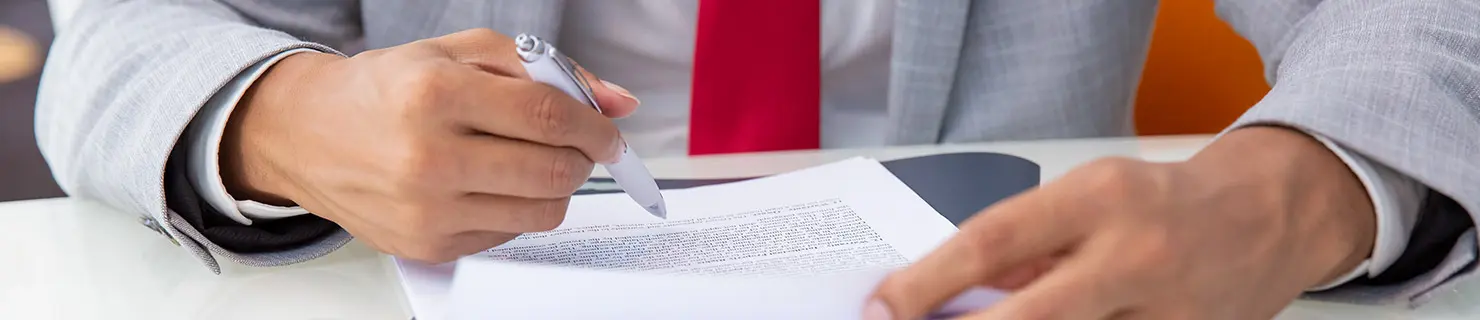 Lawyer studying the case of a cancellation of removal for non-permanent residents
