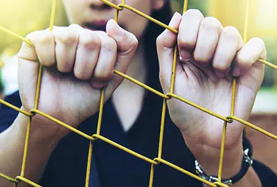 Woman awaiting deportation after committing a crime in the United States