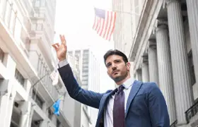 Young businessman doing business after receiving E-2 investor visa in the United States
